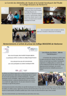 Le Comité des Médaillés de l'Aude et le Comité Handisport de l'Aude au Collège BRASSENS de Narbonne (Aude)